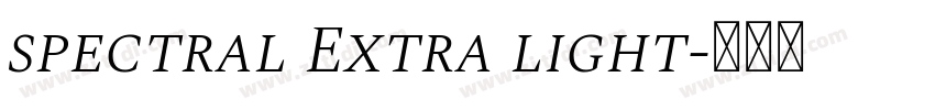 spectral Extra light字体转换